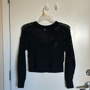 Long sleeve cover up with holes to see your top underneath, great for layering!